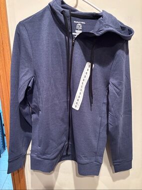 Men's Navy Zip-Up Hoodie - Active Hoodie